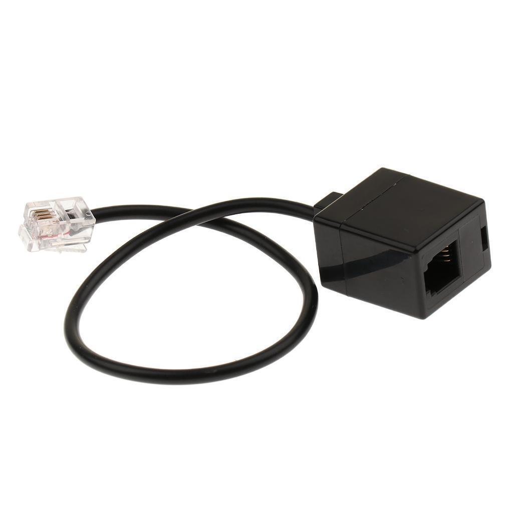 RJ9 4P4C Male Plug To RJ9 Modular Female Connector Handset Adapter