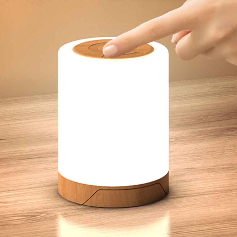 LED Colorful Touch Night Light Dimmable USB Charge RGB Bedside Table Lamp