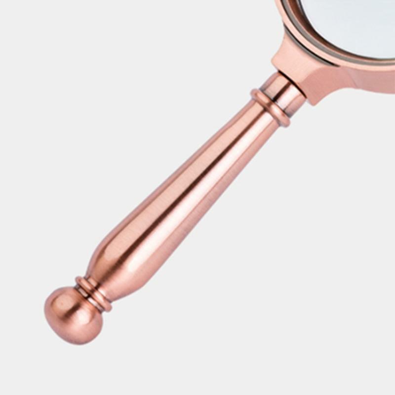 Fashion Design Magnifying Glass 10X Handheld Magnifier Metal Handle for Seniors