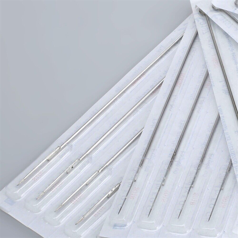 50Pcs 5.6" Stainless Steel 3/5/7/9RL 5RS Tattoo Needles Permanent Makeup Eyebrow