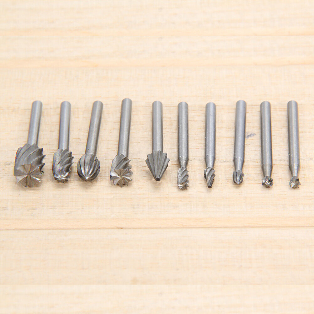10pcs HSS Routing Router Bits For &Rotary,Engraving,Wood Working Tool