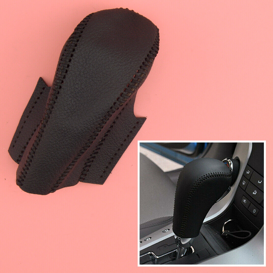 Automatic AT PU Leather Gear Shift Knob Cover Fit For Chevrolet Cruze 09-14 Well