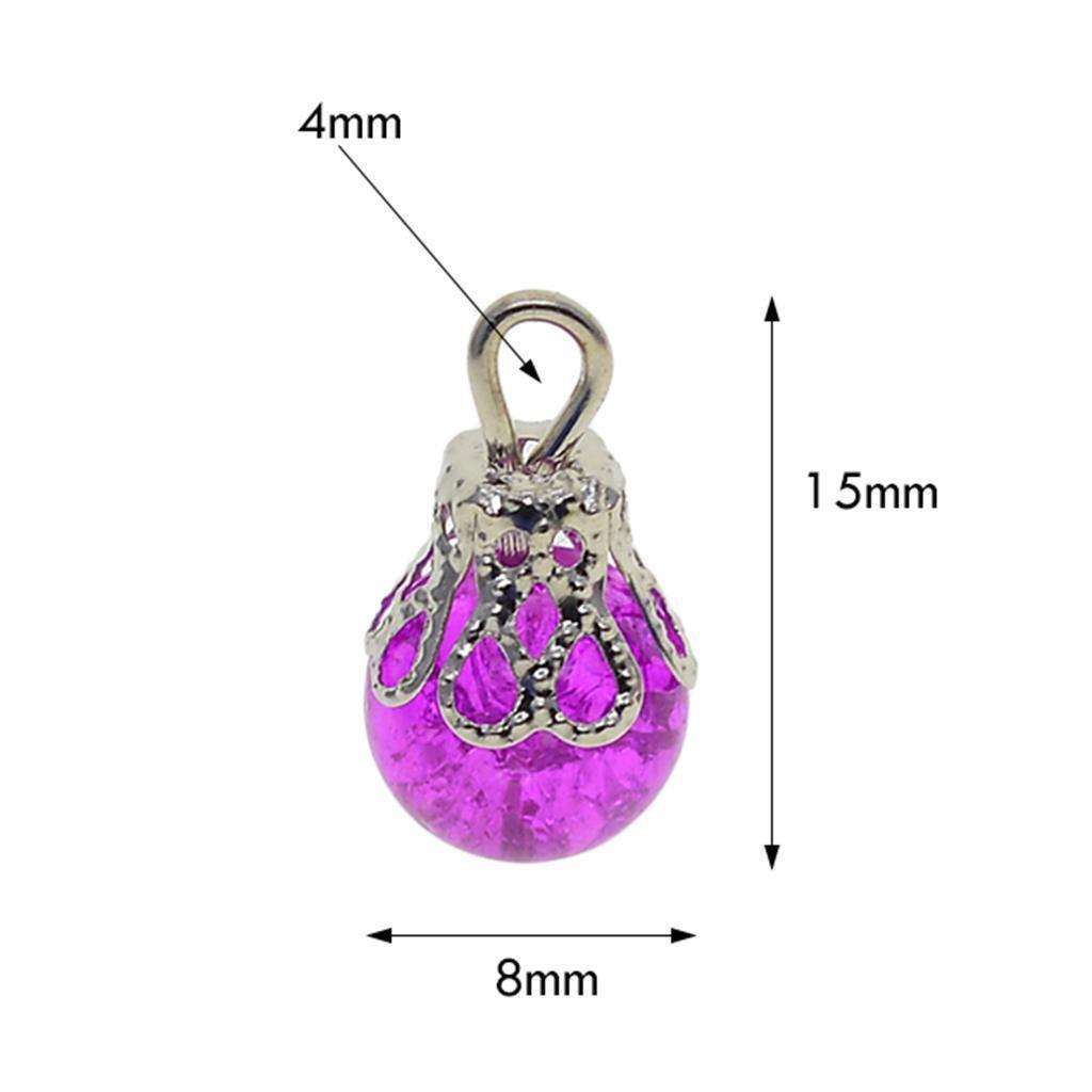 200x Crystal  Bead Charms Multicolor Gems Pendants Jewelry Making Decor
