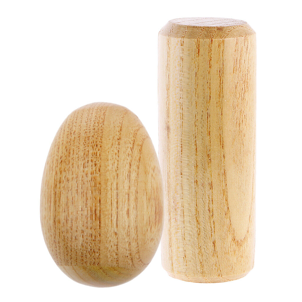 Round+Wooden  Egg Rhythm Percussion Musical Instrument