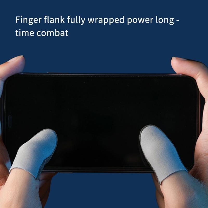 1 Pair Gaming Finger Sleeve Cases for Mobile Games Anti-Sweat Fingertip Covers