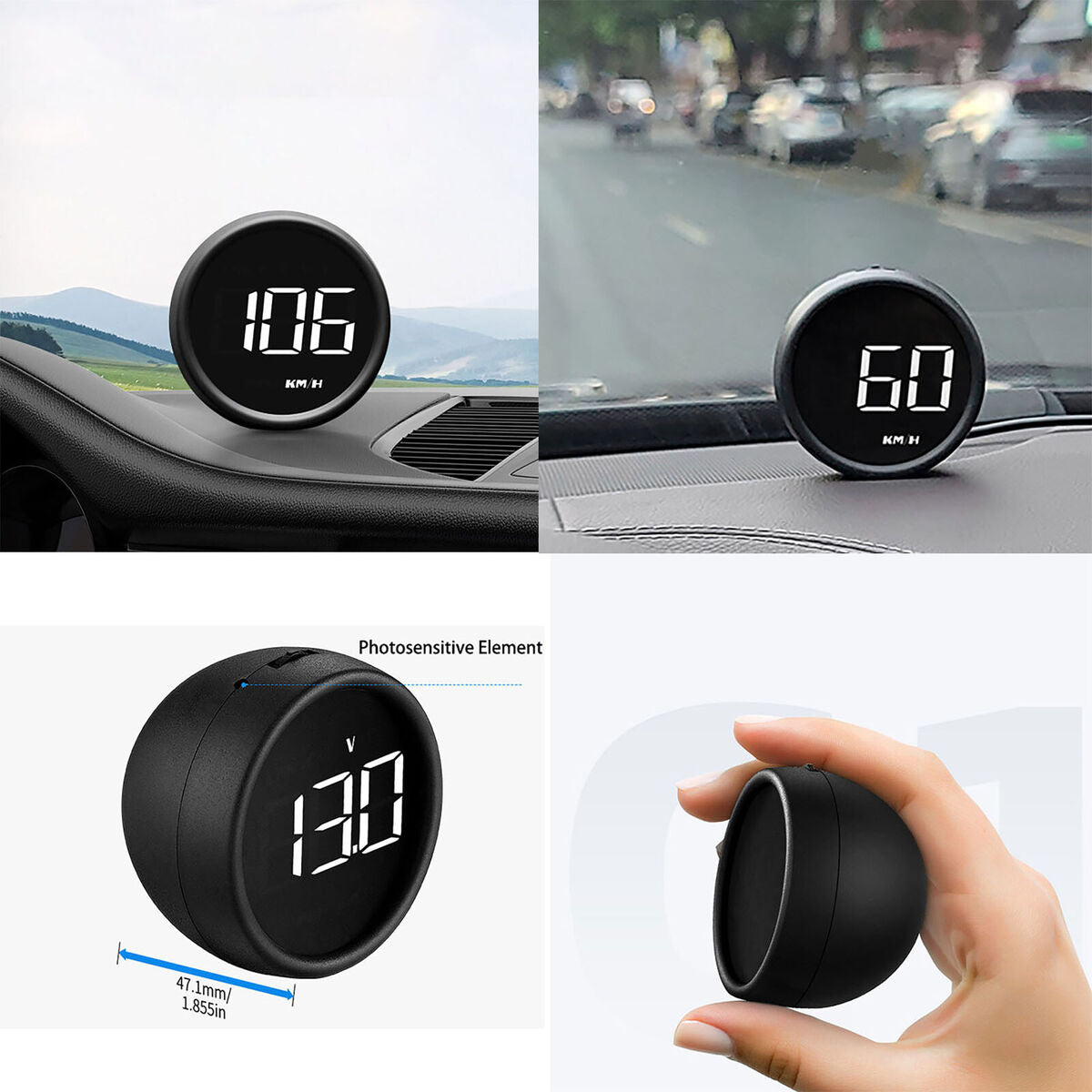B1 HUD Car Up Display Speed Water Temperature Display Portable OBD HD Car HUD