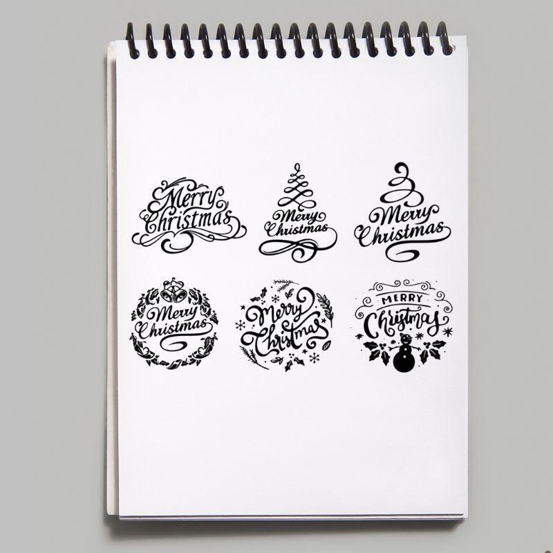 Merry Christmas Silicone Clear Stamp DIY Paper Arts Crafts Journaling Supplies