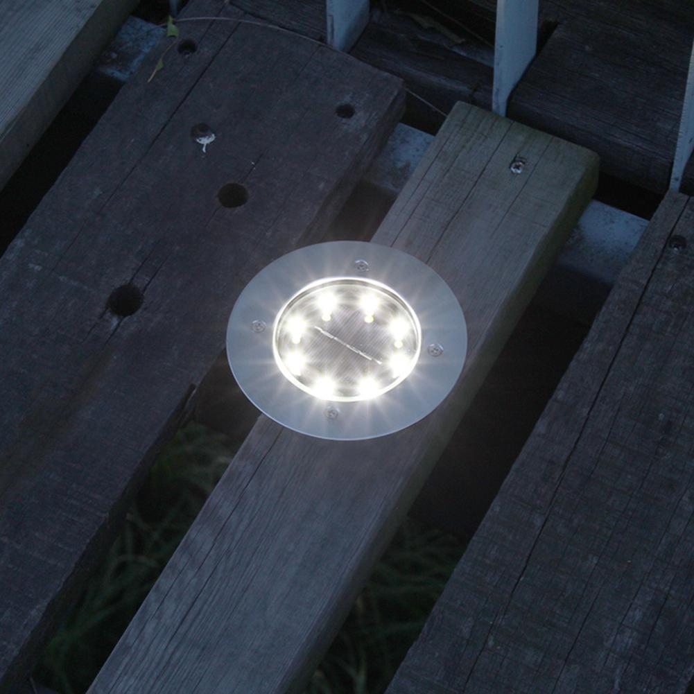 8LED Solar Underground Light Waterproof Garden Buried Lamp (White Light)