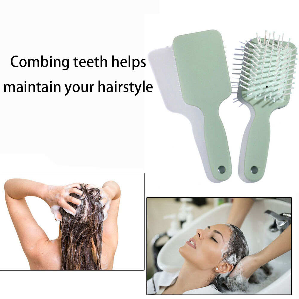 Portable Air Cushion Comb Massage Comb Anti-Static Hairbrush (Olive Green)