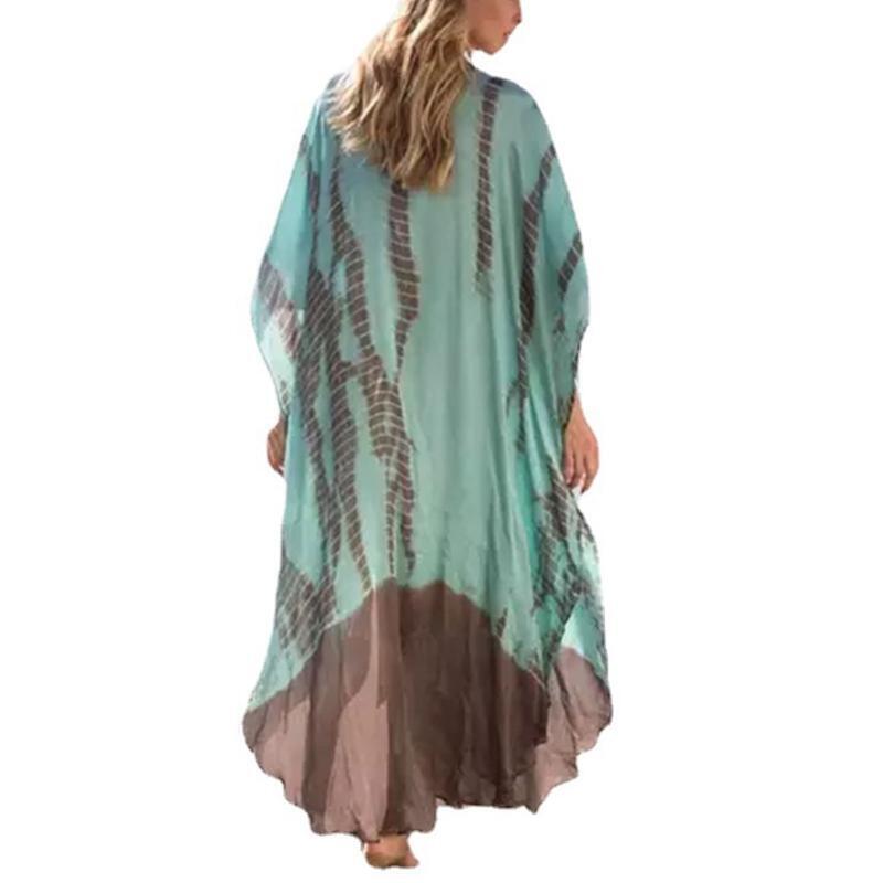 Plus Size Swimsuit Cover Up Summer Stylish Chiffon Beach Cardigan Swimwear Cover