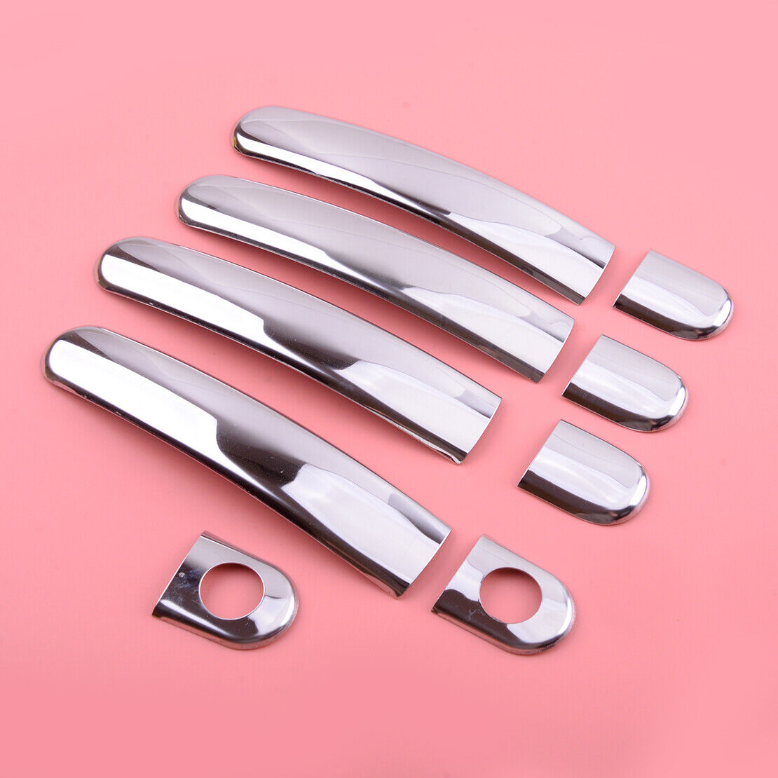 9Pcs Car Chrome Exterior Door Handle Cover Fit For VW Jetta 2012-2014 Polo 10-14