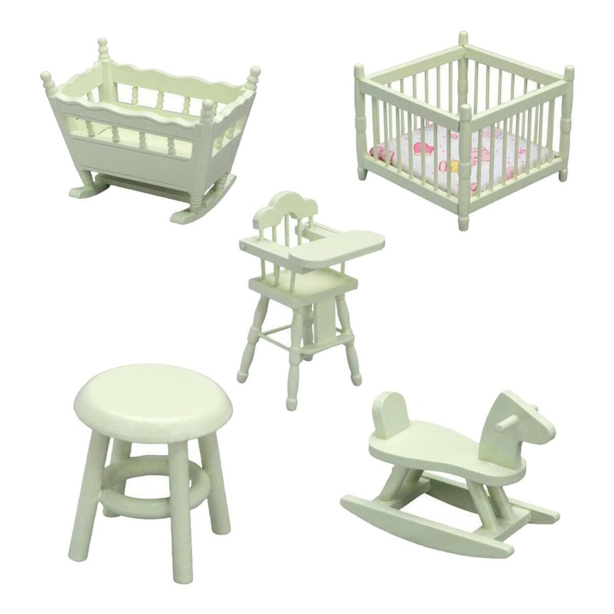 5x Simulation 1:12  White Furnishings Supplies Scenery Ornaments