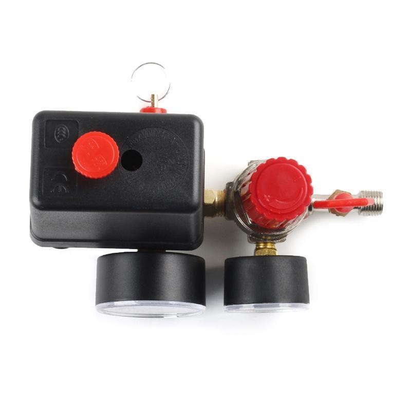 Air Compressor Pressure Switch Gauge Double Safety Valve Pressure Control 220V