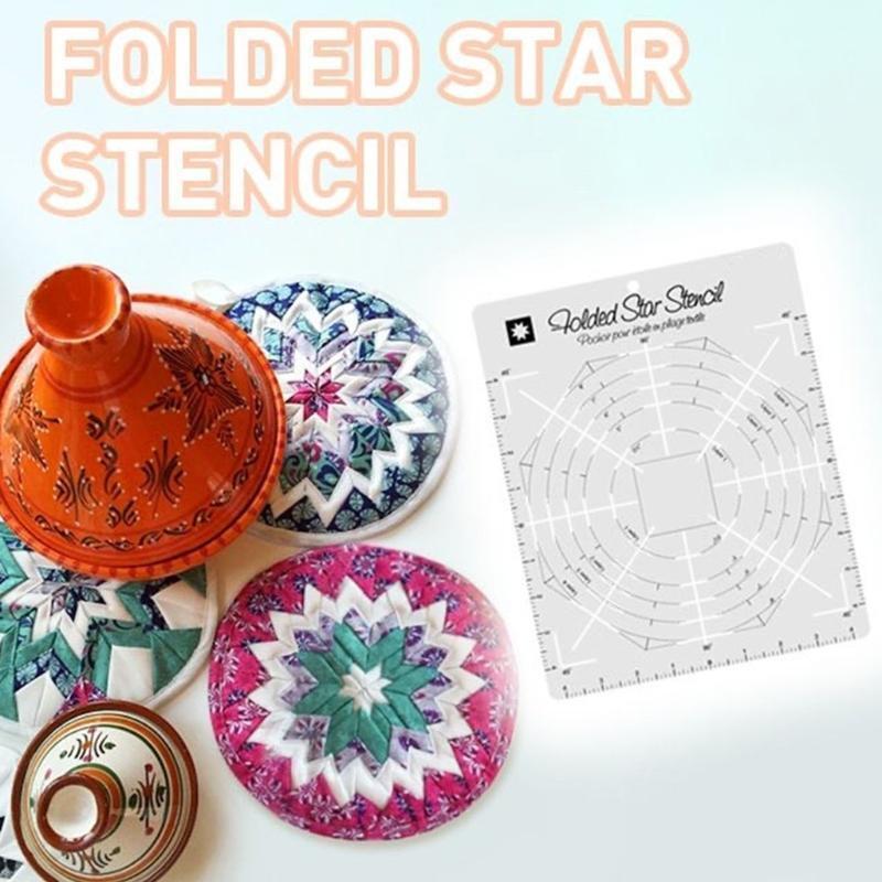 Patchwork PET Stencil Folded Star Hot Pad Accurate Scales Anti-scratch Flexible