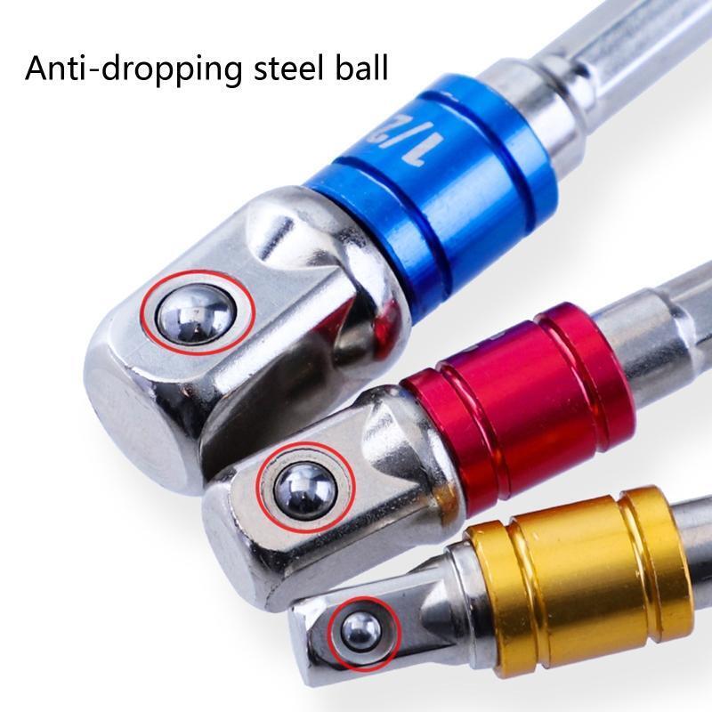 Universal Drill Bit Holder Flexible Drill Bit Extension Rod Set  Carbon Steel
