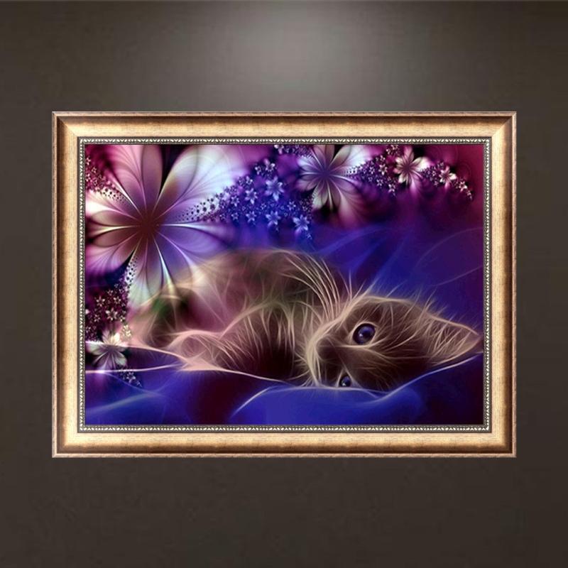 Cat Diamond 5D Embroidery Painting Cross Stitch DIY Craft Home Office Decor