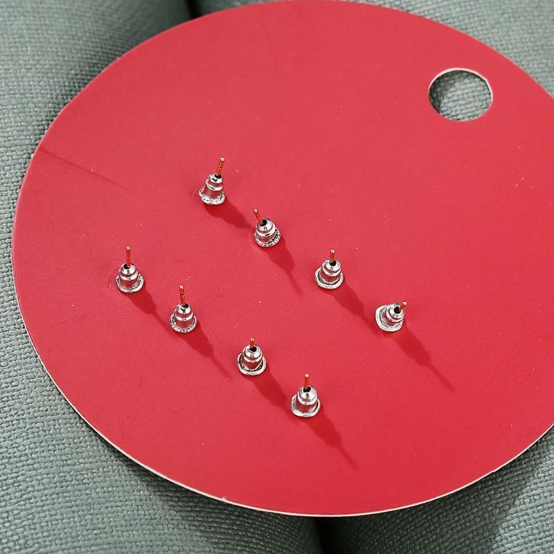 Christmas Stud Earrings Set Christmas Deer Head Christmas Tree Bow Cane Studs