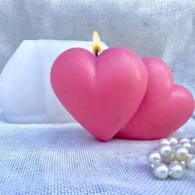 Heart Shape Candle Mold Epoxy Casting Mold Handmade Making Home Ortnament