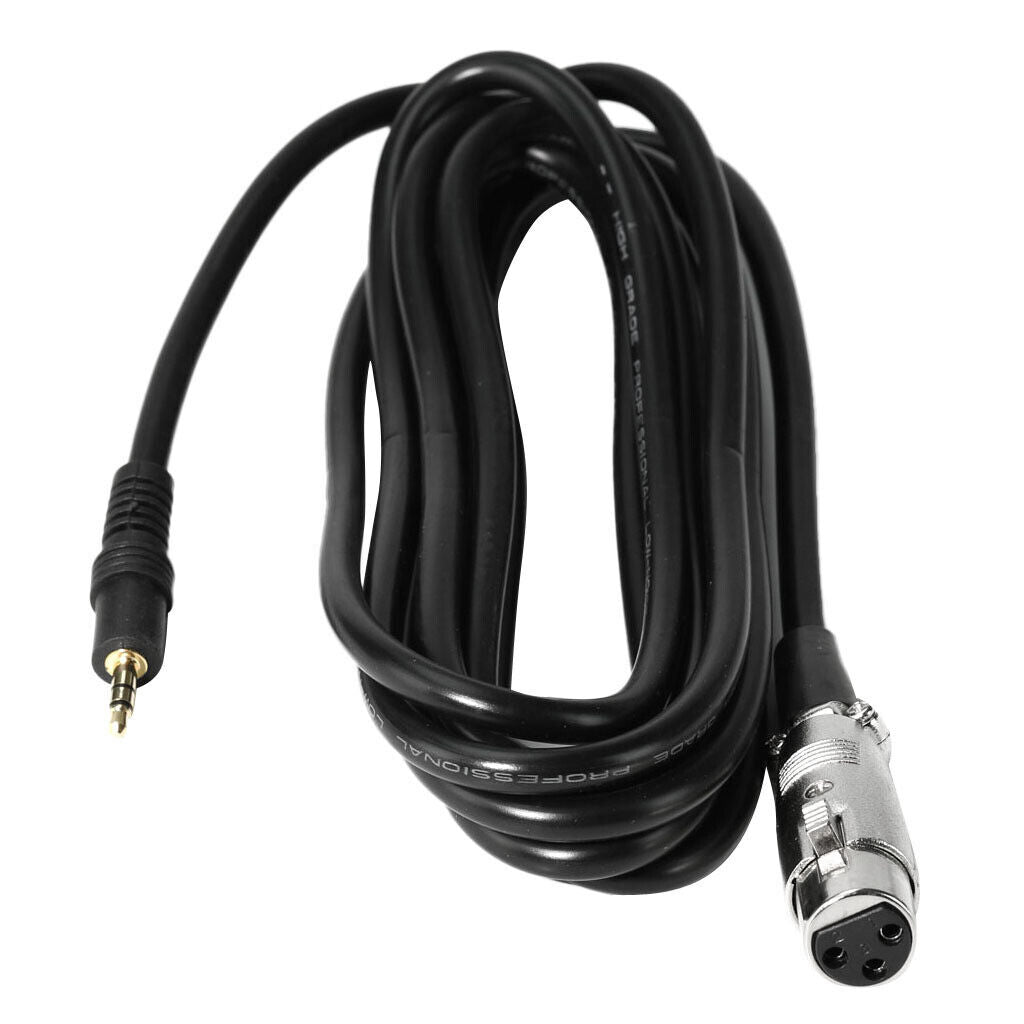 0.5m XLR Female   to 3.5mm Male 1/8 TRS Stereo Microphone Mic Audio Cable