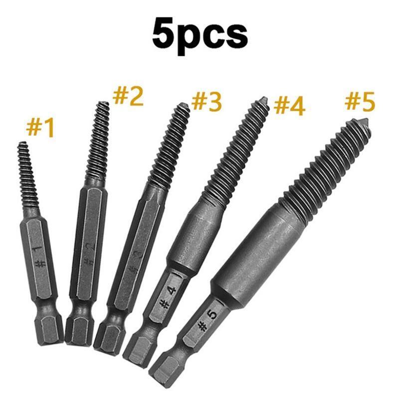 5 Pieces Hex Shank Broken Screwdriver Extractor Set for Removing Stripped Screws