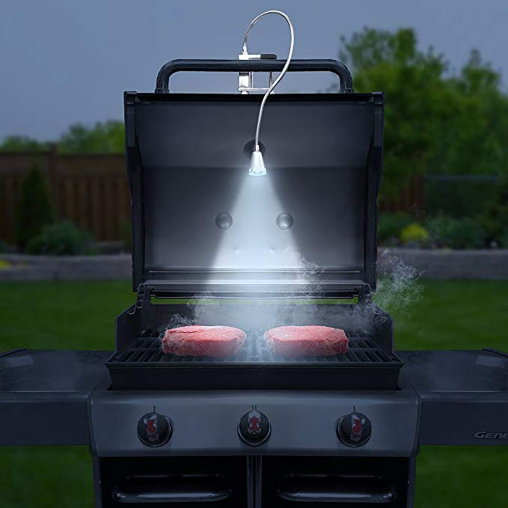 Outdoor Adjustable Screw Clamp Barbecue Tools Picnic Grill Light BBQ LED