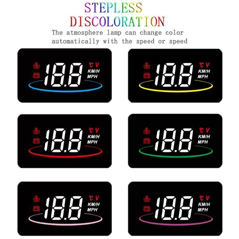 Universal Car HUD Display Vehicle Driving Safety Intelligent Alarm System Remind