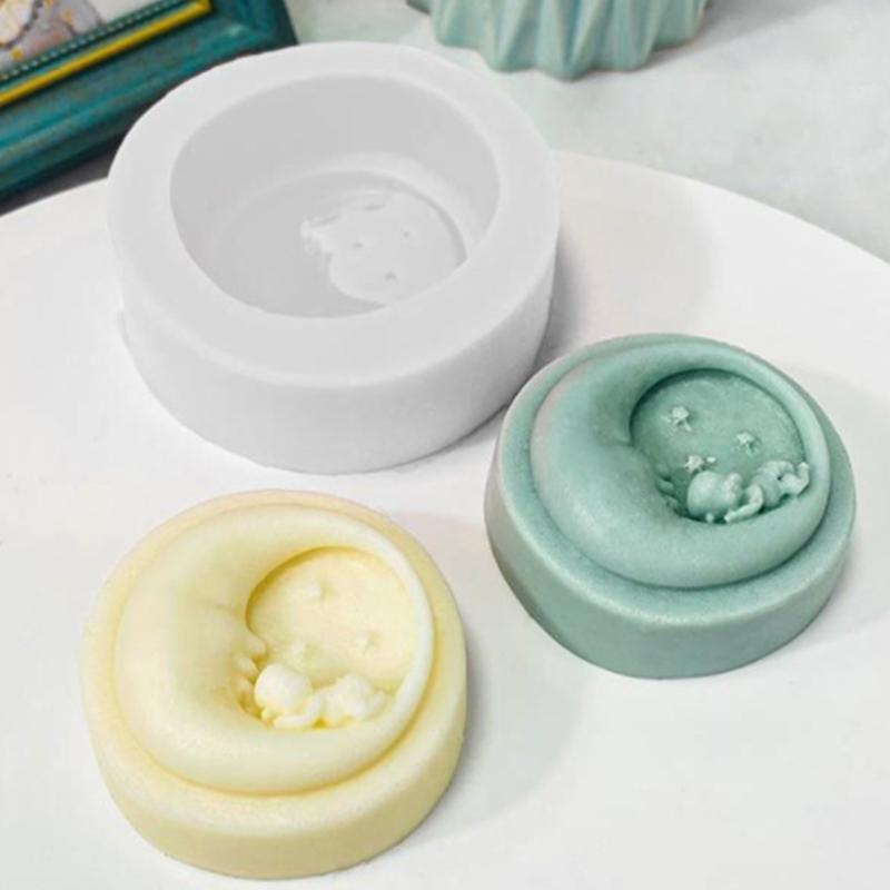 Moon-Baby Mold Baking Mold BPA free  for DIY Candle SoapPlaster Clay Crafts