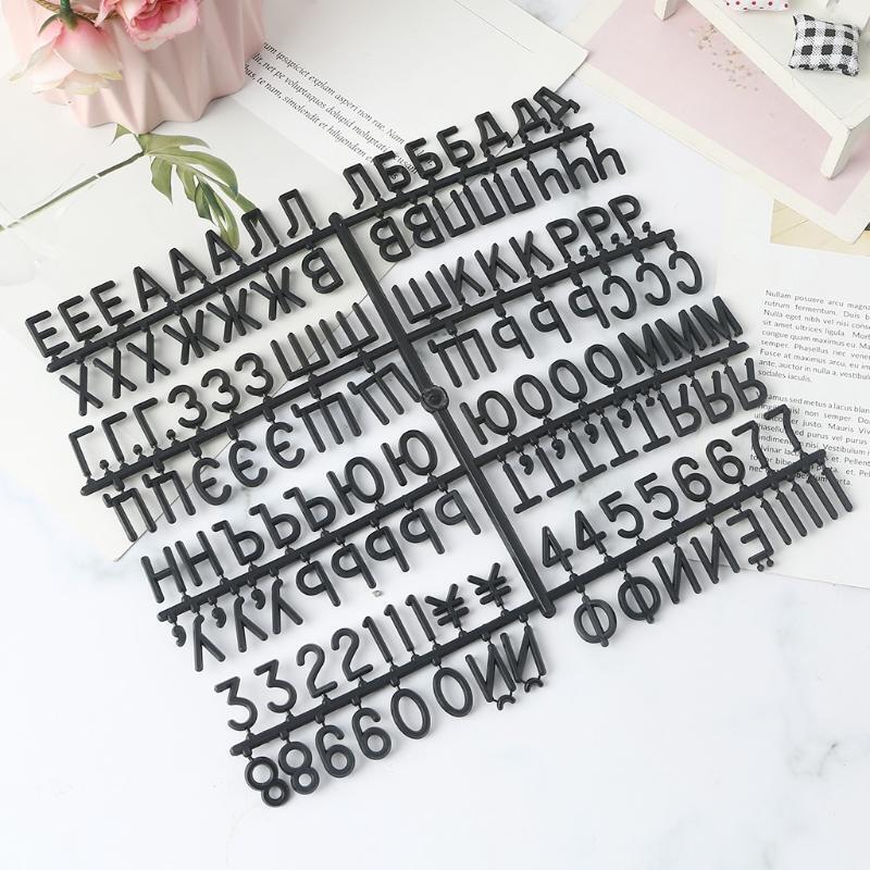 2pcs Characters Black Plastic Letters for Changeable Felt Letter Board Numbers