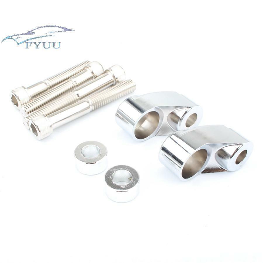 8pcs/set Chrome 39mm 49mm Front Turn Signal Relocation Kit For Sportster FXR FXD
