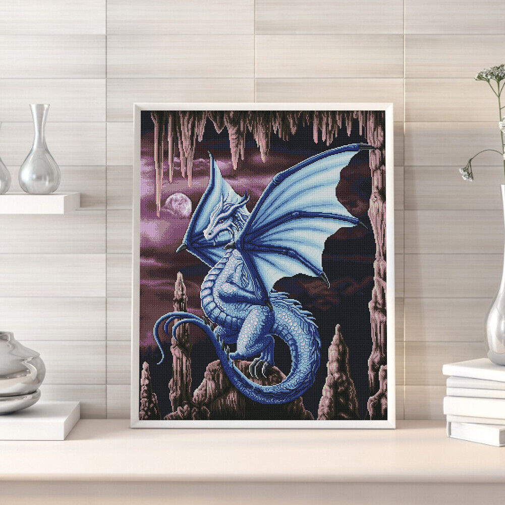 11CT Full Cross Stitch Valley Pterosaur Counted DIY Animal Embroidery Kits