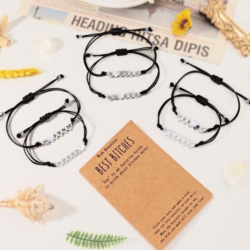 6Pcs Handmade Relationship Bracelets Best Friend Friendship Bracelet Jewelry