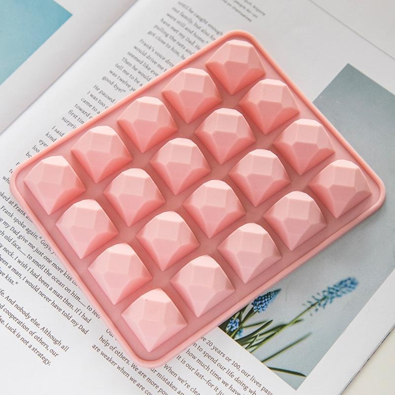 20 Cavities Polygon Silicone Mold Handmade DIY Soap Making Chocolate Cake Mould