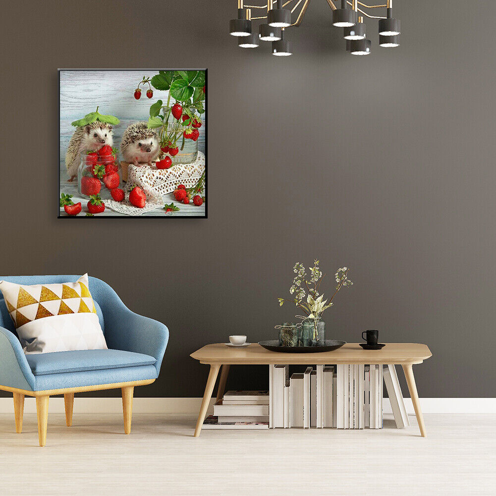 Fruit Hedgehog Full Drill Round Diamond Painting DIY Mosaic Kits Picture