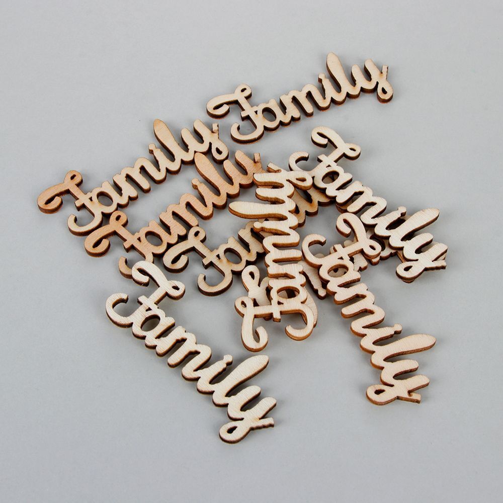 Tree Crafts Home Decor Wedding Wooden Letters Family Word DIY Decorations