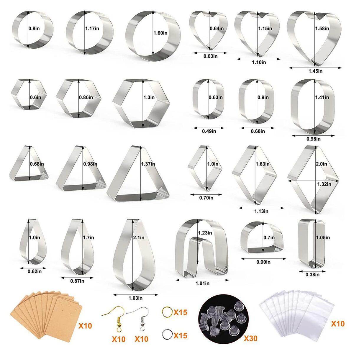 Earring Polymer Clay  Earring Hooks Earring Accessories Kit Tools Diy