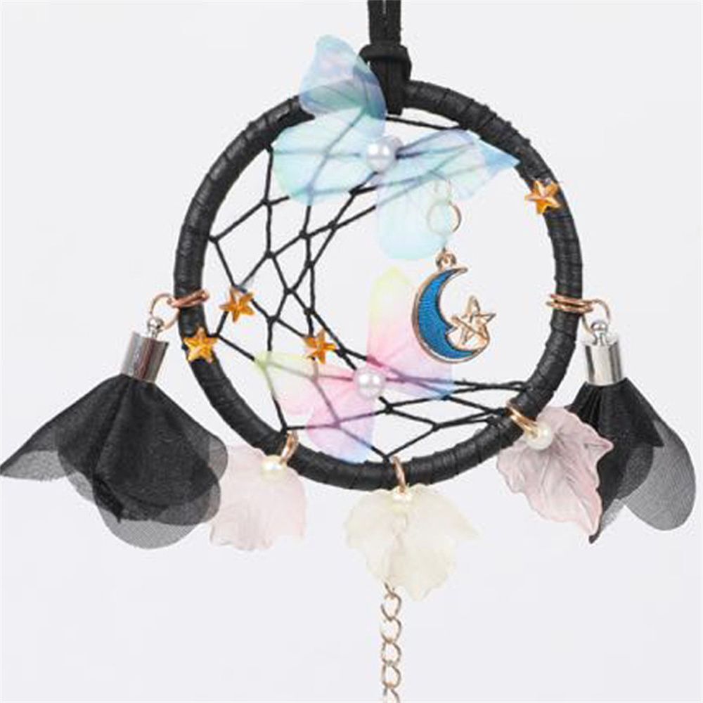 Pendant Moon Dreamcatcher Keychains Rearview Mirror Charm Mini Dream Catcher