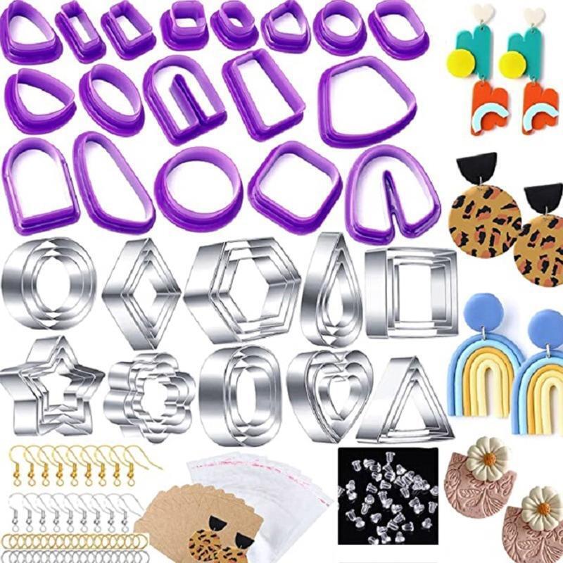 Clay Cutters for Polymer Clay Jewelry Plastic Clay Earring Cutters Earring Cards
