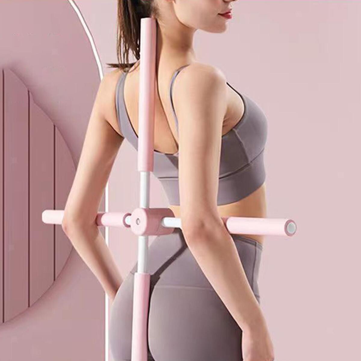 2x Yoga Sticks Pole Pilates Posture Correction Open Shoulder Stick Fitness