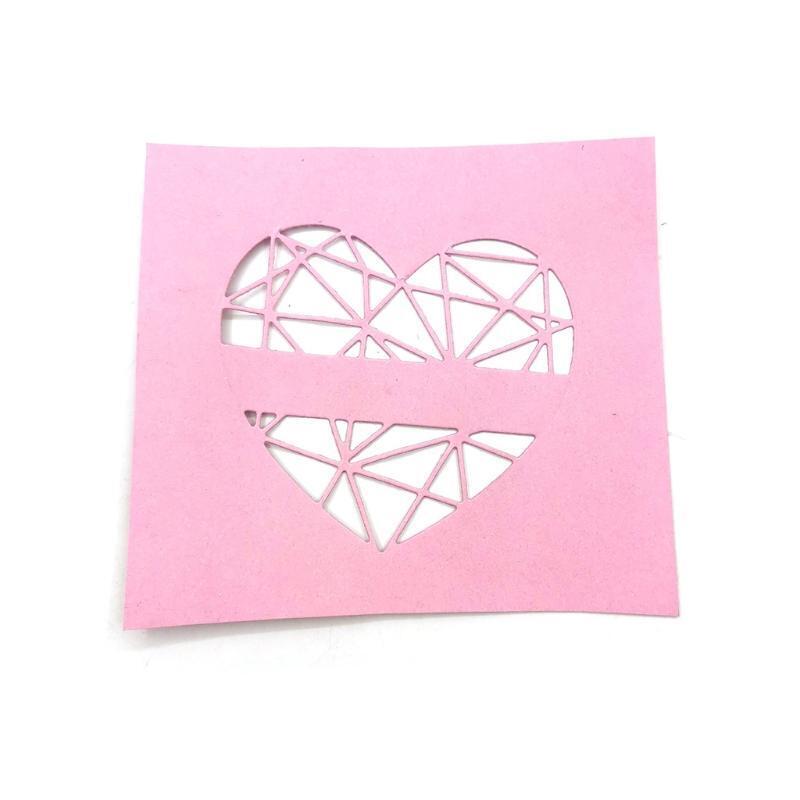 Creative Geometric Hollow Heart Shape Carbon Steel Cutting Dies DIY Scrapbooking