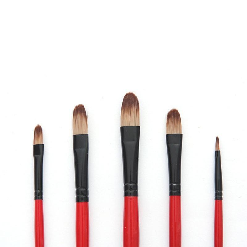 5 Pcs Nylon Hair Painting Brush Set Professional Painting Paintbrushes Kits