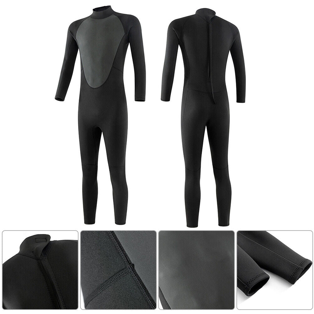 Full Bodysuit Wetsuit Warm Swimming Surfing Snorkeling Diving Suit (M)