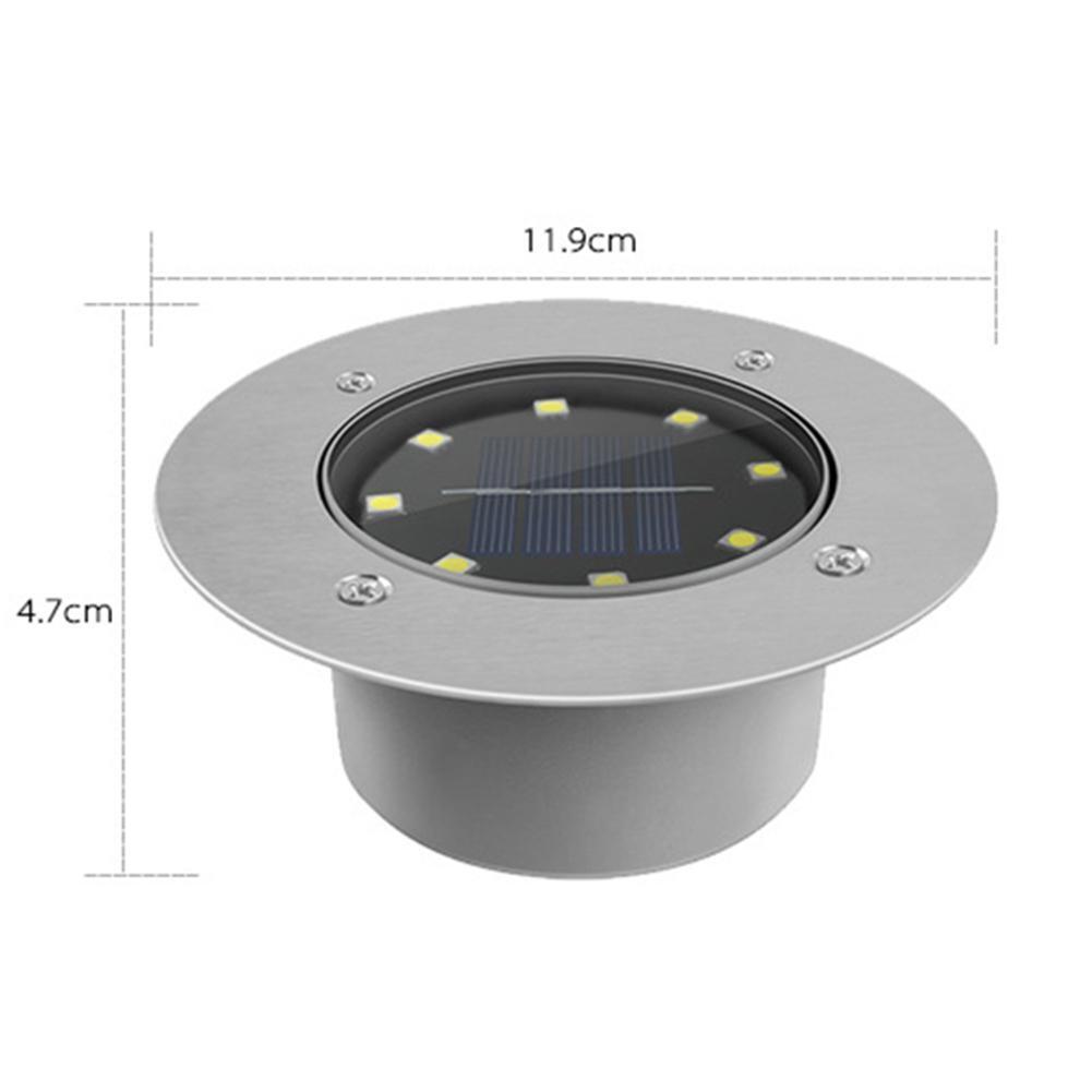 8LED Solar Underground Light Waterproof Garden Buried Lamp (White Light)