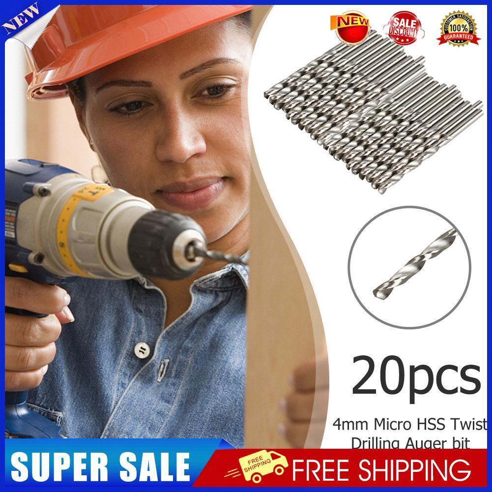 20PCS 4mm Micro HSS Twist Drilling Auger bit for Electrical Drill New