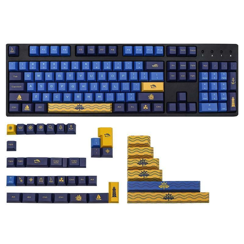 143 Keys Cherry Profile Nautical PBT Dye Subbed Keycap for Mechanical Keyboard