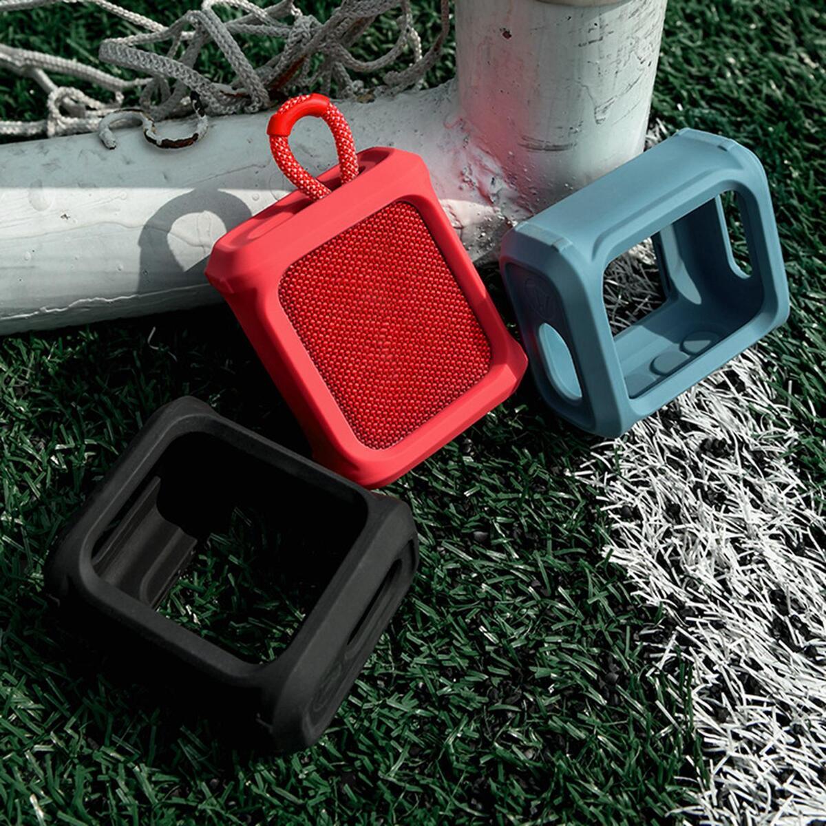 Red Silicone Case Protective Sleeve Cover for JBL Go 3 Portable Speaker