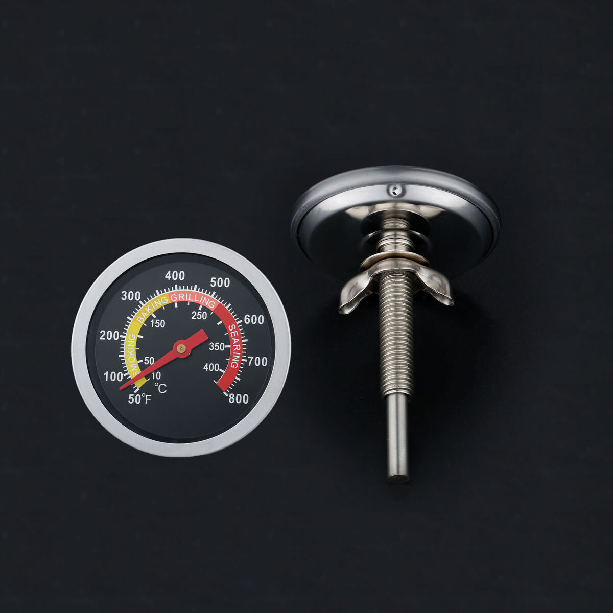 Steel Barbecue BBQ Oven Grill Wood Smoker Thermometer Temperature Gauge 800?