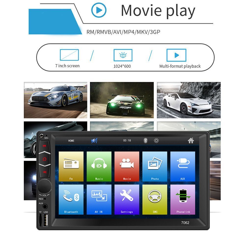 Touch Screen In-dash Audio Head Unit Car MP5 Player Bluetooth Car Stereo Radio