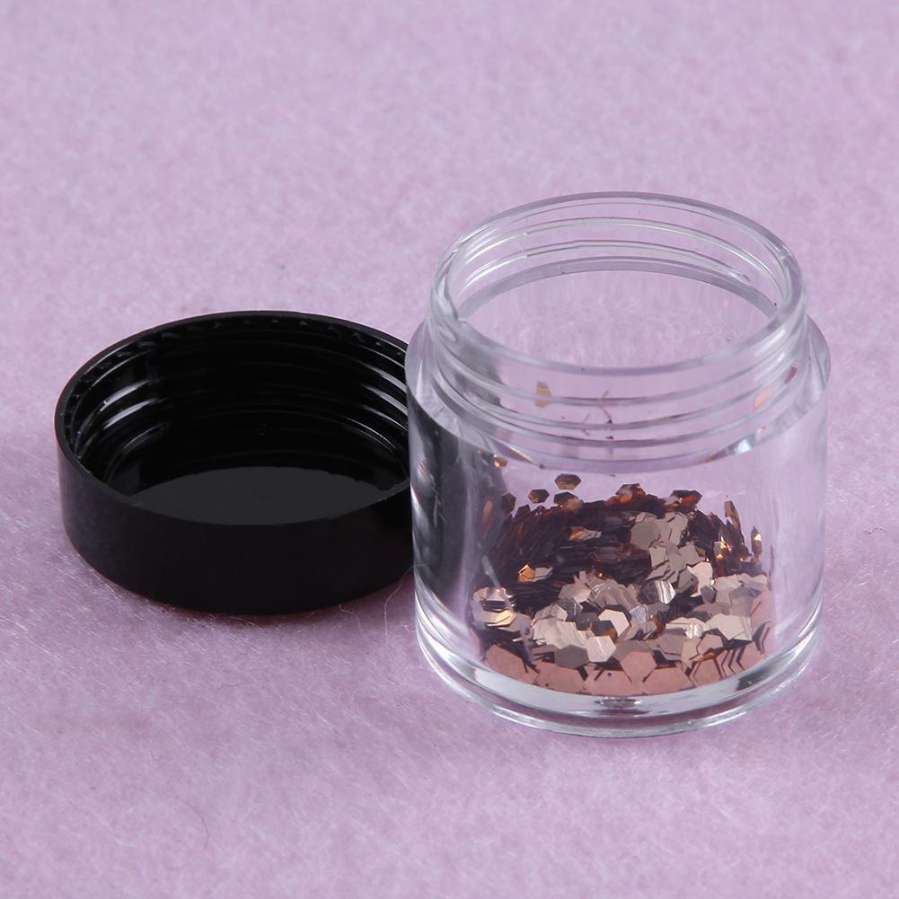 10pcs Glitter Sequins Nail Art Storage Pot Rhinestones Beads Holder Bottle