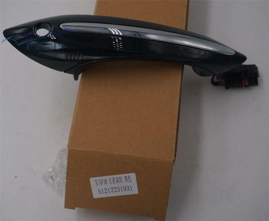 1x Black Car Exterior Front Left Comfort Door Handle 51217231931 For BMW F10 F01