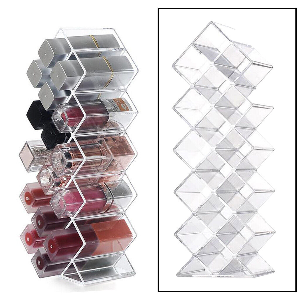 16 Slot Clear Acrylic  Stand Makeup Cosmetic Organizer